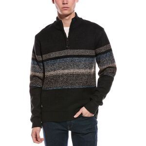 Point Zero Mens  Semi Fit 1/4-Zip Mock Neck Sweater, Blue